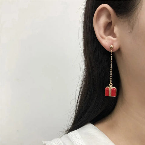 christmas dangle earrings