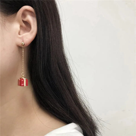 christmas drop earrings