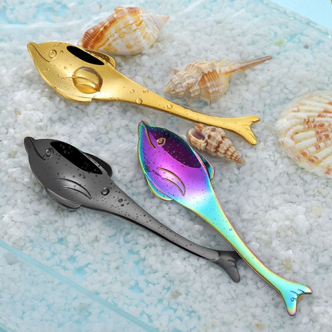 stainless whale shape spoon